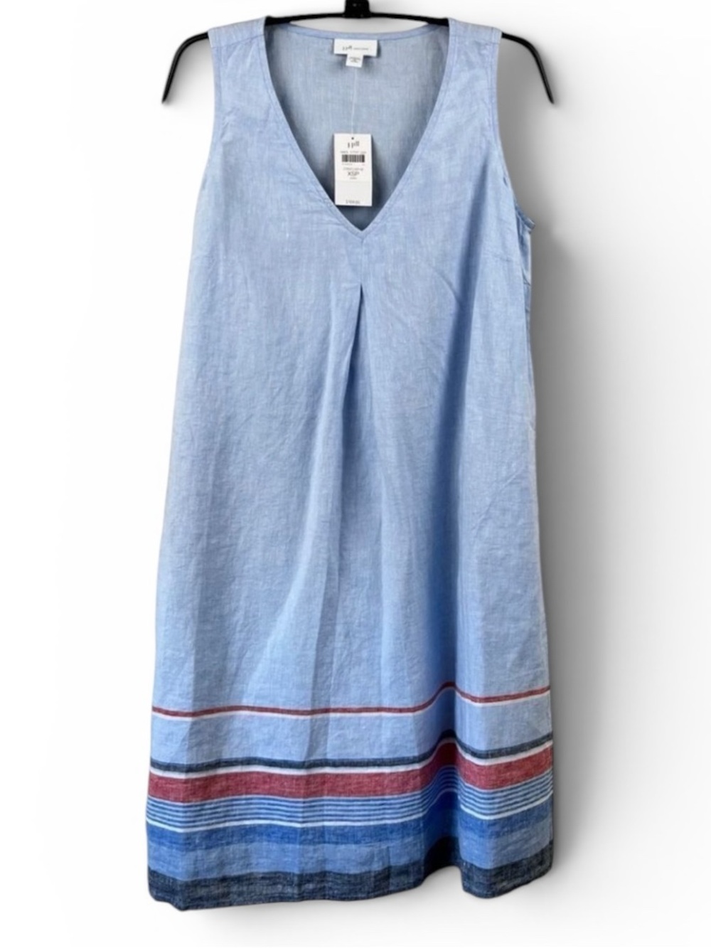 J.Jill Linen A Line Dress Cornflower Multi NWT